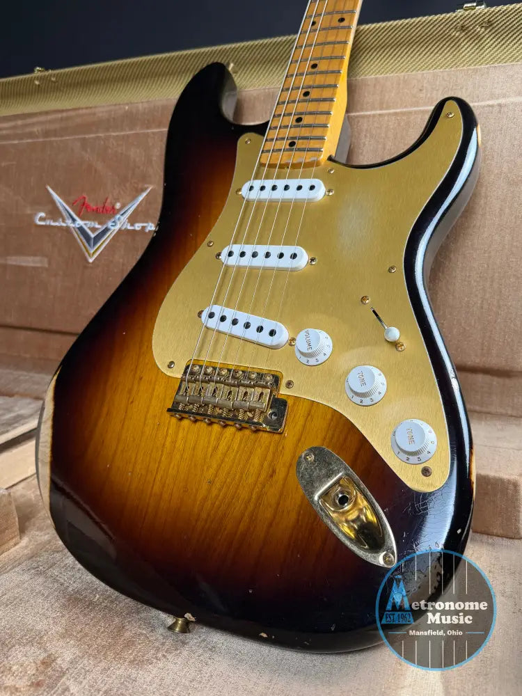 Fender Custom Shop 1955 ’Bone Tone’ Stratocaster - 2-Color Sunburst - Electric Guitar