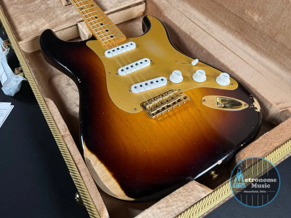 Fender Custom Shop 1955 ’Bone Tone’ Stratocaster - 2-Color Sunburst - Electric Guitar