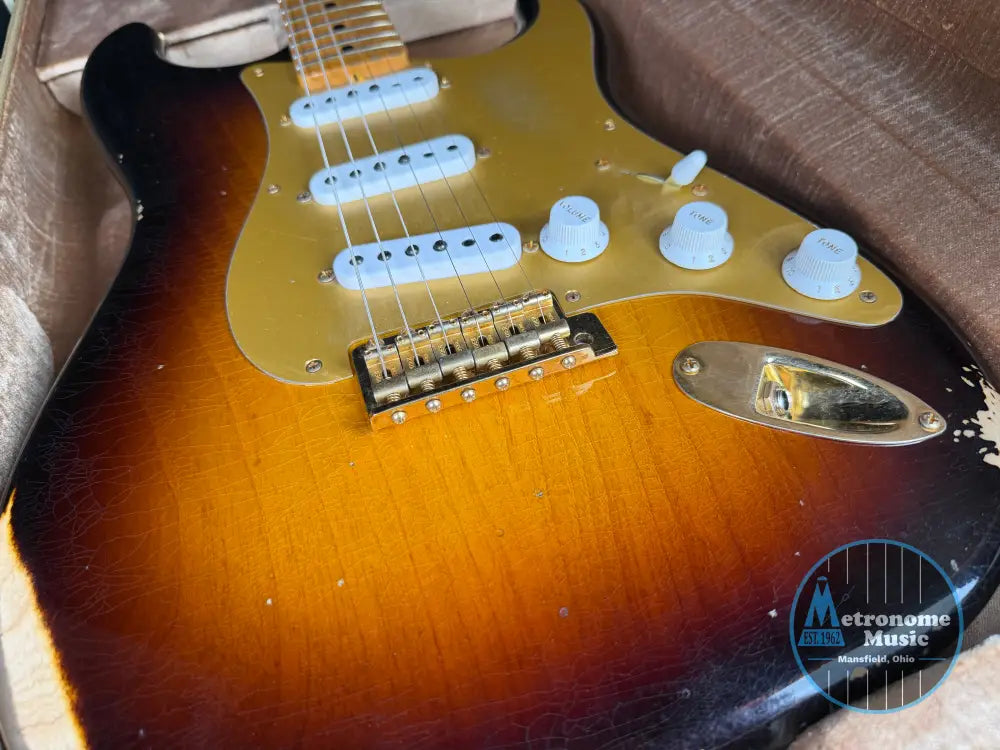 Fender Custom Shop 1955 ’Bone Tone’ Stratocaster - 2-Color Sunburst - Electric Guitar