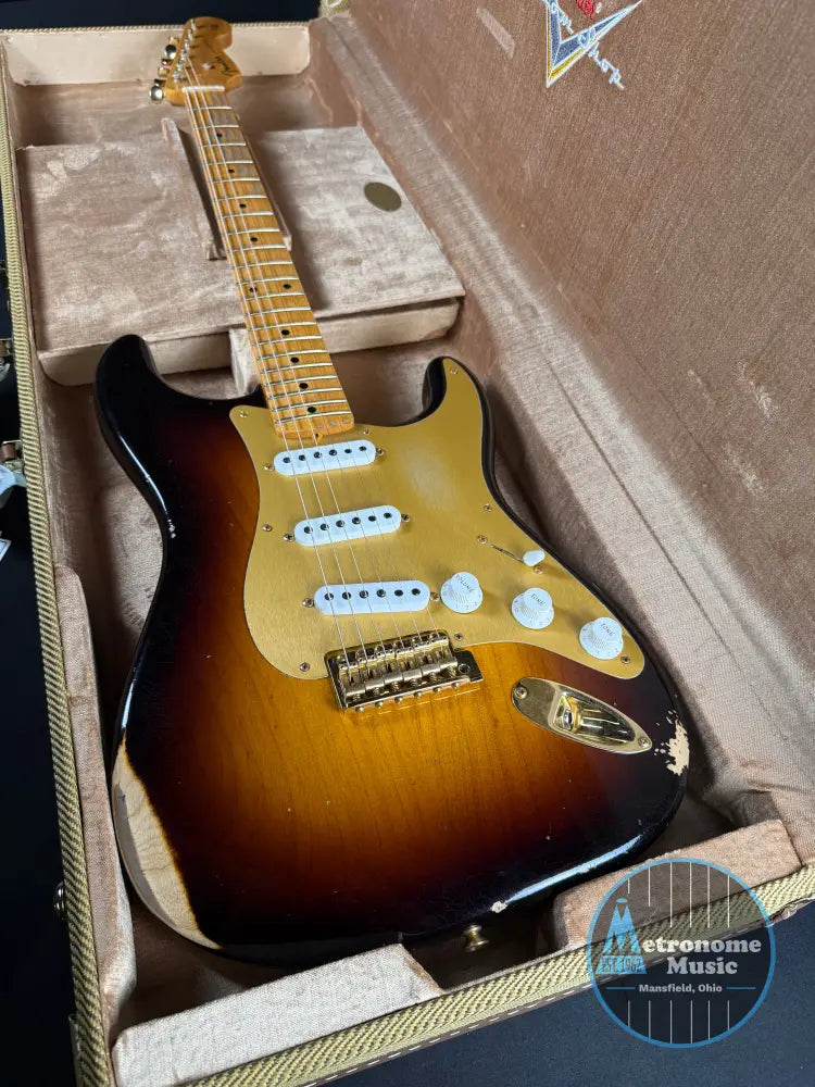 Fender Custom Shop 1955 ’Bone Tone’ Stratocaster - 2-Color Sunburst - Electric Guitar