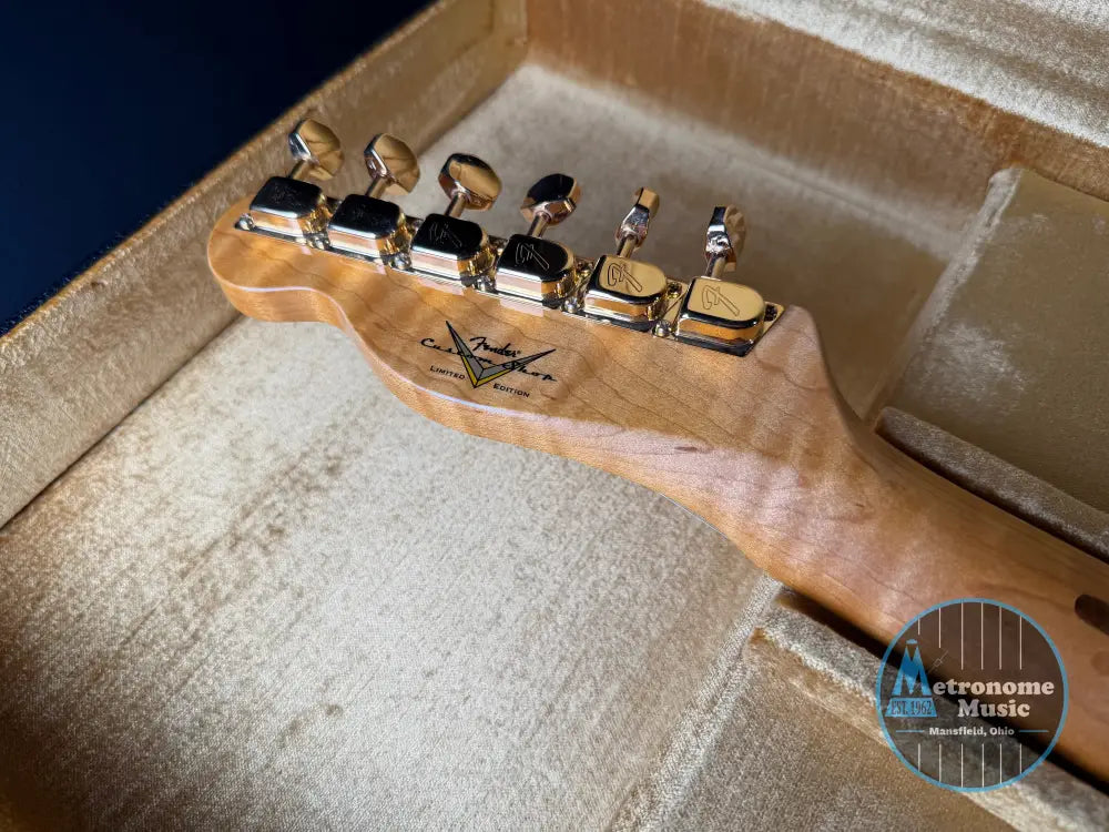 Fender Custom Shop Custom Deluxe Flame Telecaster - Emerald Green Transparent - Metronome Music Inc.