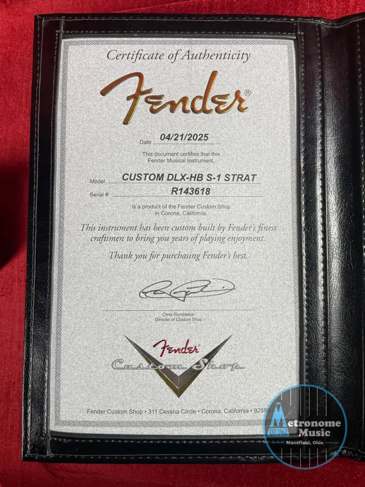 Fender Custom Shop Custom Deluxe Stratocaster HB S-1 - Graffiti Yellow - Metronome Music Inc.