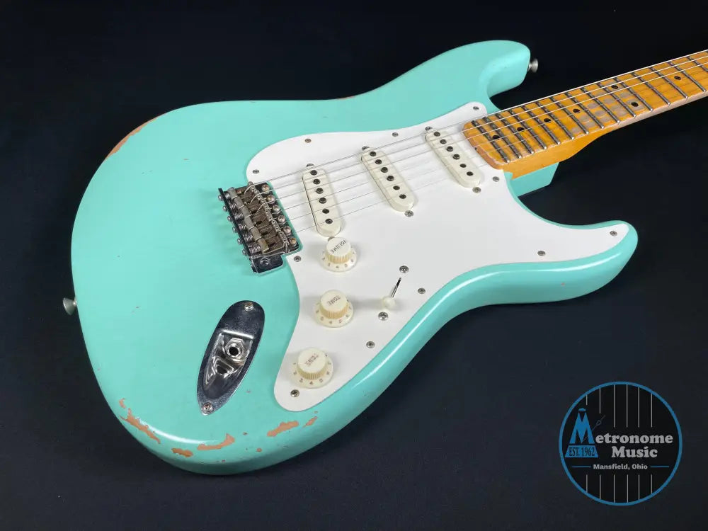 Fender Custom Shop Limited Edition Fat '50s Strat Relic - Super Faded Aged Sea Foam Green - Metronome Music Inc.