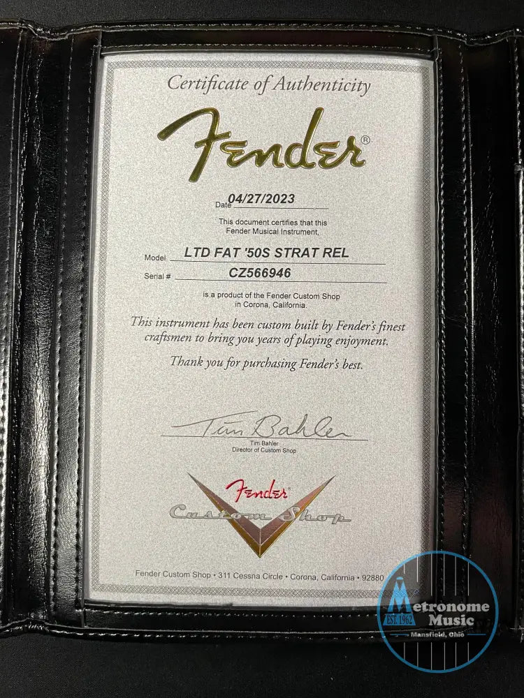 Fender Custom Shop Limited Edition Fat '50s Strat Relic - Super Faded Aged Sea Foam Green - Metronome Music Inc.