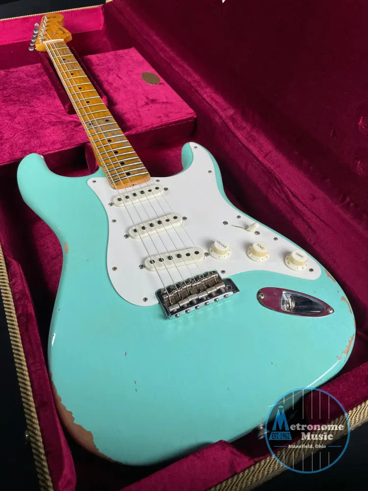 Fender Custom Shop Limited Edition Fat '50s Strat Relic - Super Faded Aged Sea Foam Green - Metronome Music Inc.