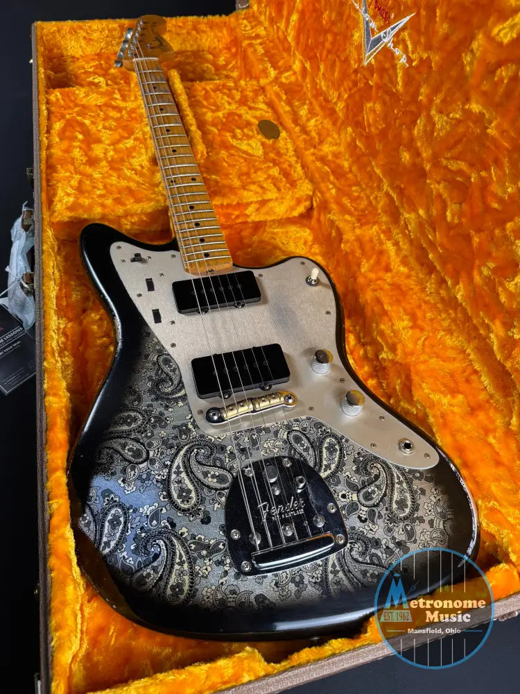 Fender Custom Shop Limited Edition Custom Jazzmaster Relic - Aged Black Paisley - Electric Guitar
