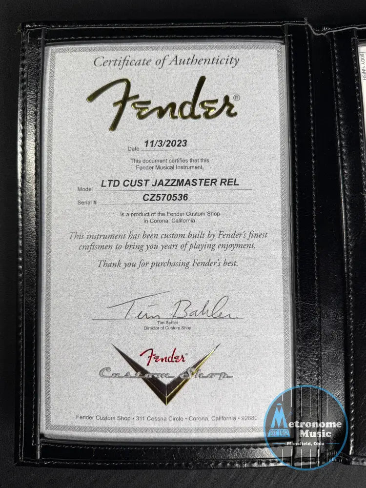 Fender Custom Shop Limited Edition Custom Jazzmaster Relic - Aged Black Paisley - Electric Guitar