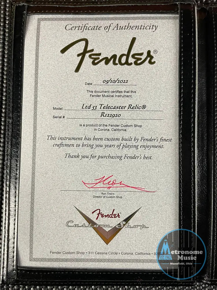 Fender Custom Shop LTD 1953 Telecaster HS, Heavy Relic- Aged Natural (7lbs 3oz) - Metronome Music Inc.