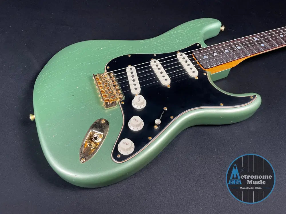 Fender Custom Shop LTD 1965 Dual-Mag Stratocaster - Aged Sage Green Metallic - Metronome Music Inc.