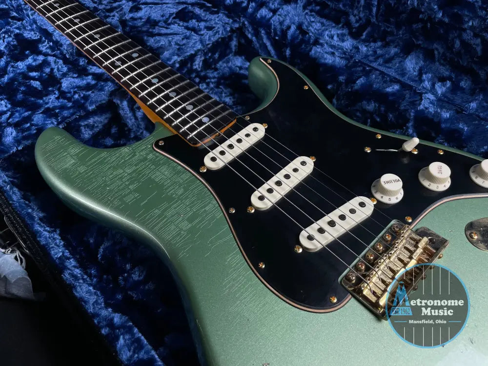 Fender Custom Shop LTD 1965 Dual-Mag Stratocaster - Aged Sage Green Metallic - Metronome Music Inc.