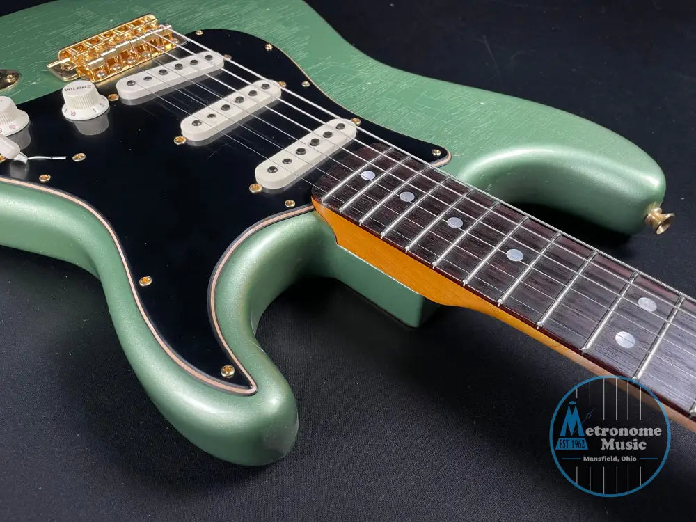 Fender Custom Shop LTD 1965 Dual-Mag Stratocaster - Aged Sage Green Metallic - Metronome Music Inc.