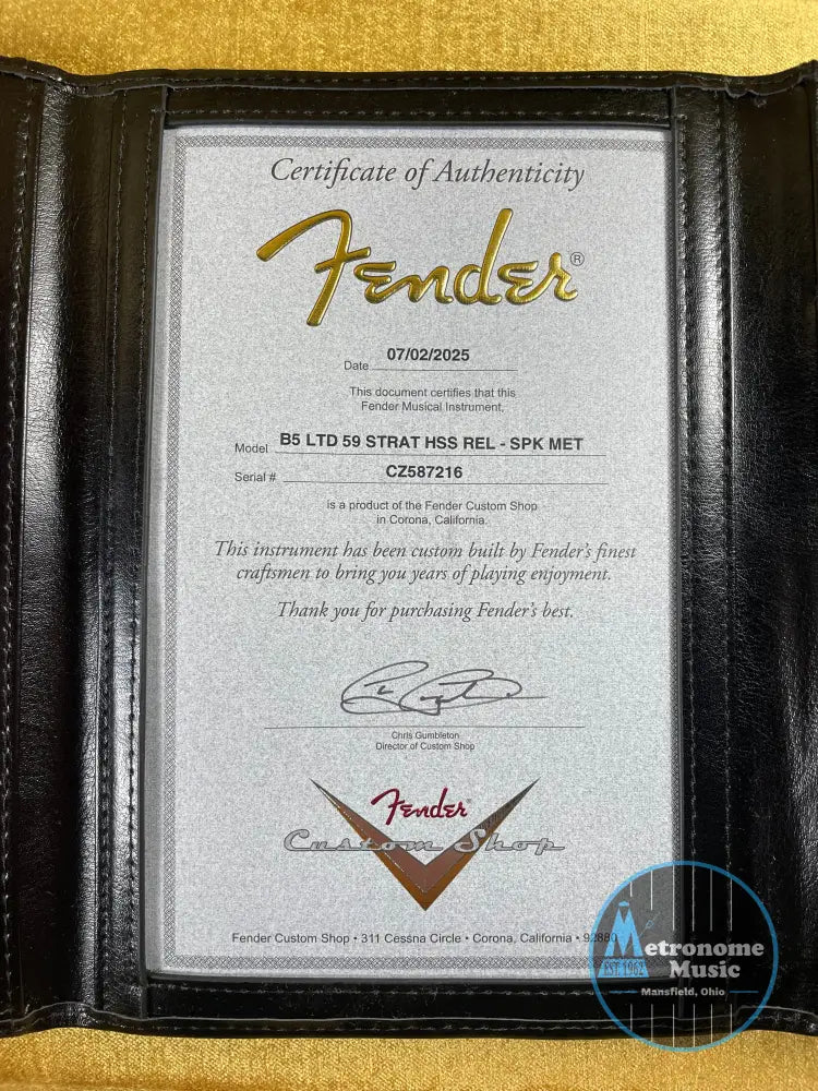 Fender Custom Shop LTD '59 Stratocaster HSS Relic - Shell Pink Metallic (2025) - Metronome Music Inc.