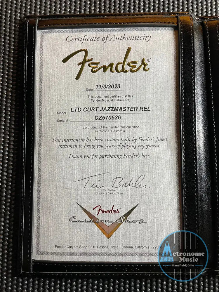 Fender Custom Shop LTD Custom Jazzmaster, Relic- Aged Black Paisley