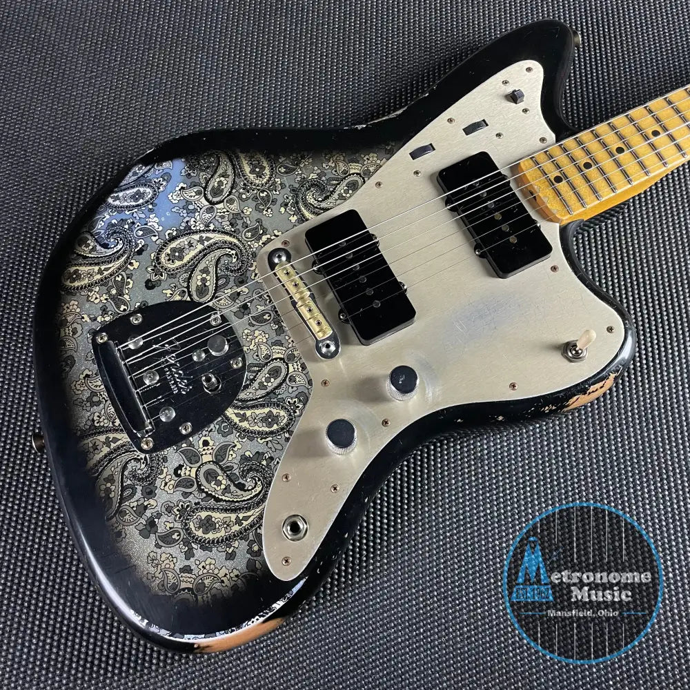 Fender Custom Shop LTD Custom Jazzmaster, Relic- Aged Black Paisley (8lbs 7oz) - Metronome Music Inc.