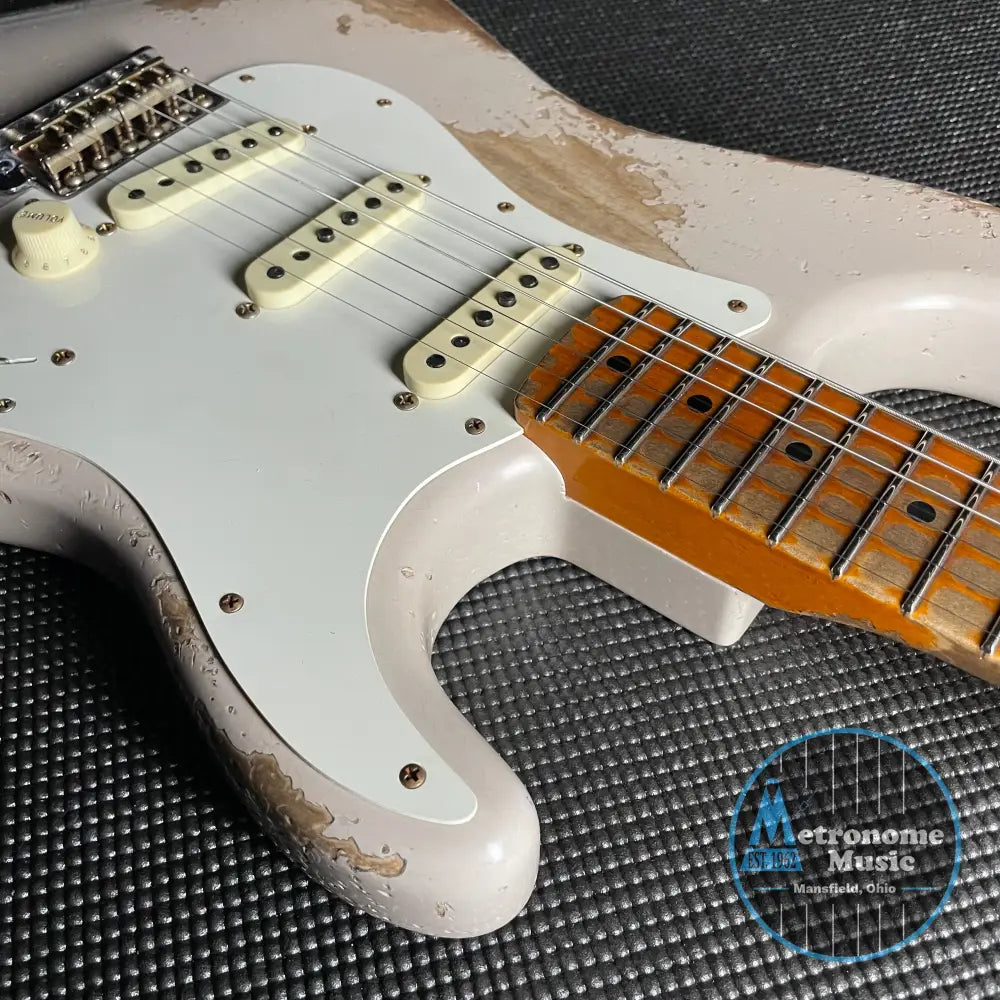 Fender Custom Shop LTD Red Hot Stratocaster, Super Heavy Relic- Aged Dirty White Blonde (7lbs 7oz) - Metronome Music Inc.