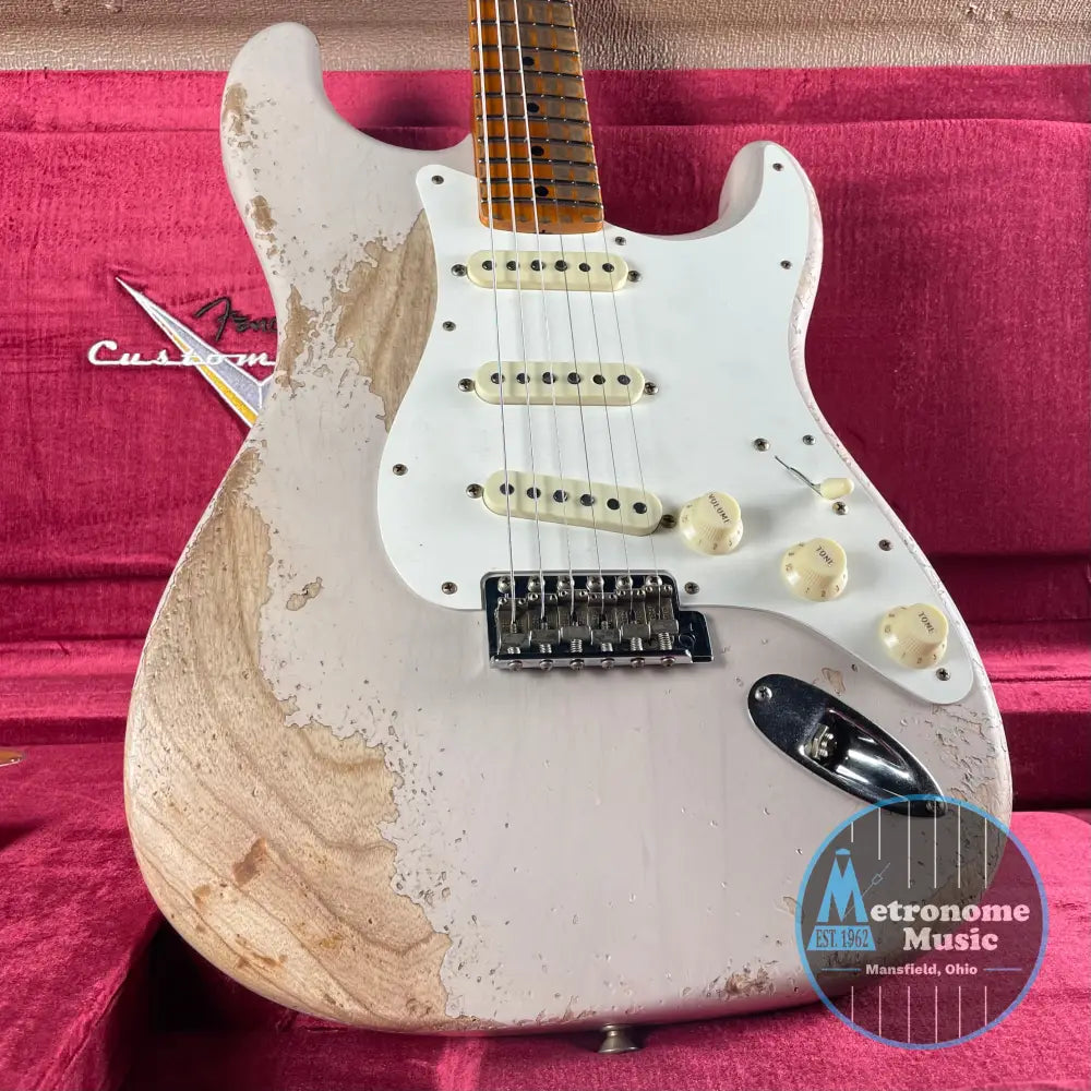 Fender Custom Shop LTD Red Hot Stratocaster, Super Heavy Relic- Aged Dirty White Blonde (7lbs 7oz) - Metronome Music Inc.