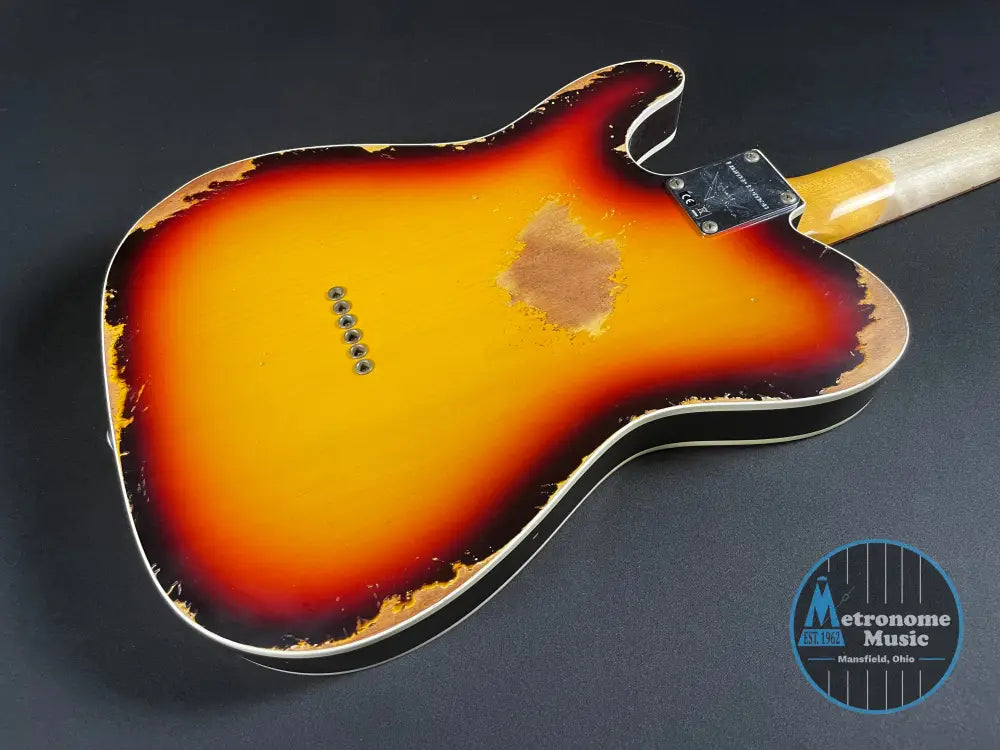 Fender Custom Shop LTD Reverse 1960 Tele Custom, Heavy Relic - 3-Color Sunburst - Metronome Music Inc.
