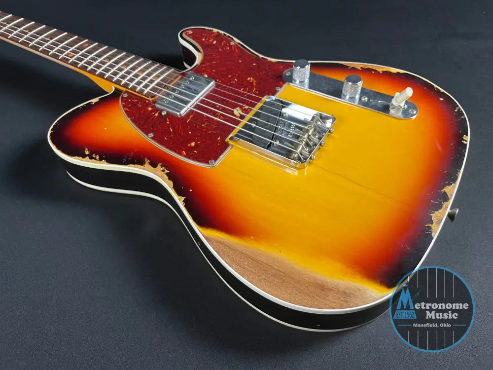 Fender Custom Shop LTD Reverse 1960 Tele Custom, Heavy Relic - 3-Color Sunburst - Metronome Music Inc.