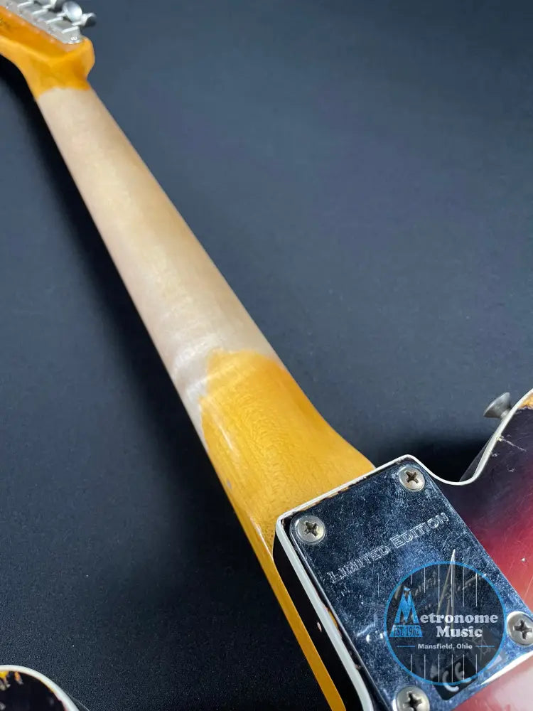 Fender Custom Shop LTD Reverse 1960 Tele Custom, Heavy Relic - 3-Color Sunburst - Metronome Music Inc.