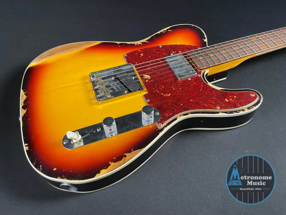 Fender Custom Shop LTD Reverse 1960 Tele Custom, Heavy Relic - 3-Color Sunburst - Metronome Music Inc.