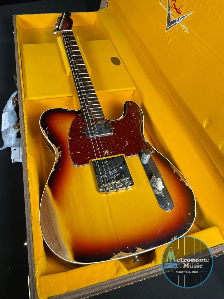 Fender Custom Shop LTD Reverse 1960 Tele Custom, Heavy Relic - 3-Color Sunburst - Metronome Music Inc.