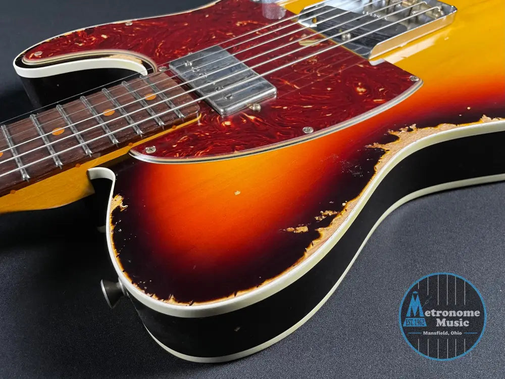 Fender Custom Shop LTD Reverse 1960 Tele Custom, Heavy Relic - 3-Color Sunburst - Metronome Music Inc.
