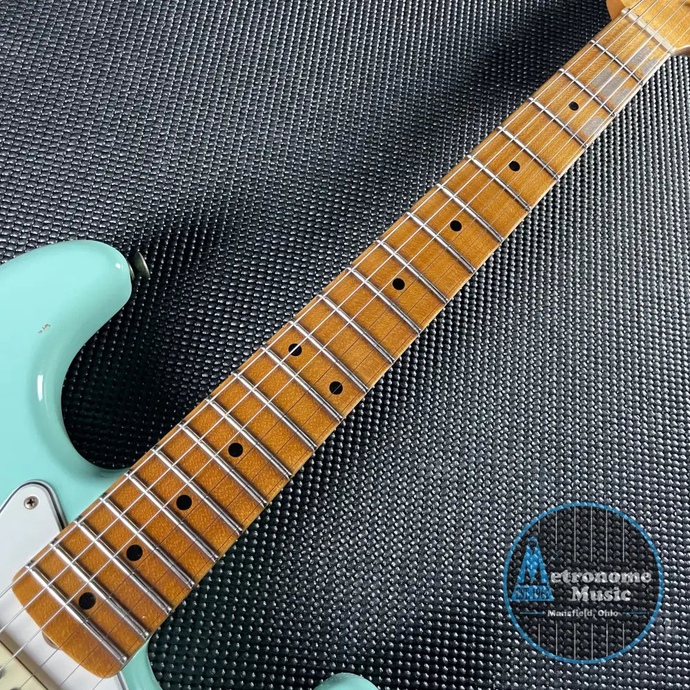 Fender Custom Shop Postmodern Strat, Journeyman Relic, Quartersawn Maple- Aged Surf Green (7lbs 13oz) - Metronome Music Inc.