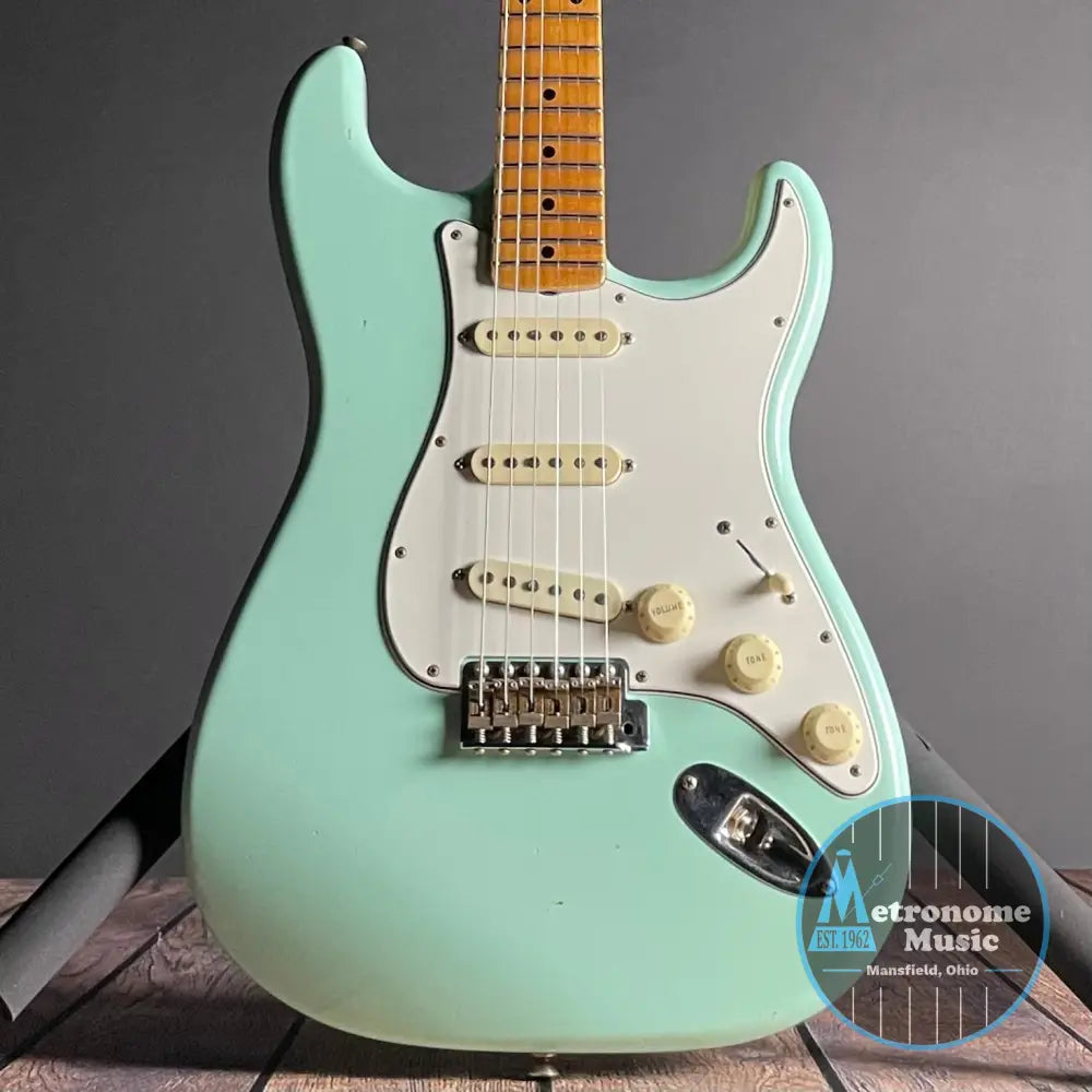 Fender Custom Shop Postmodern Strat, Journeyman Relic, Quartersawn Maple- Aged Surf Green (7lbs 13oz) - Metronome Music Inc.