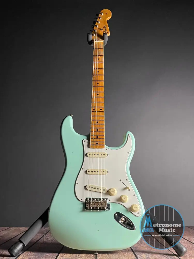 Fender Custom Shop Postmodern Strat, Journeyman Relic, Quartersawn Maple- Aged Surf Green (7lbs 13oz) - Metronome Music Inc.