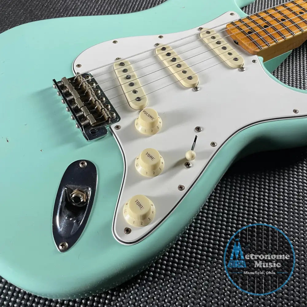 Fender Custom Shop Postmodern Strat, Journeyman Relic, Quartersawn Maple- Aged Surf Green (7lbs 13oz) - Metronome Music Inc.