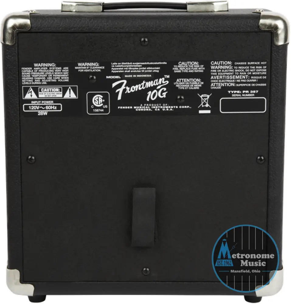 Fender Frontman 10G, Guitar Practice Amplifier - Metronome Music Inc.