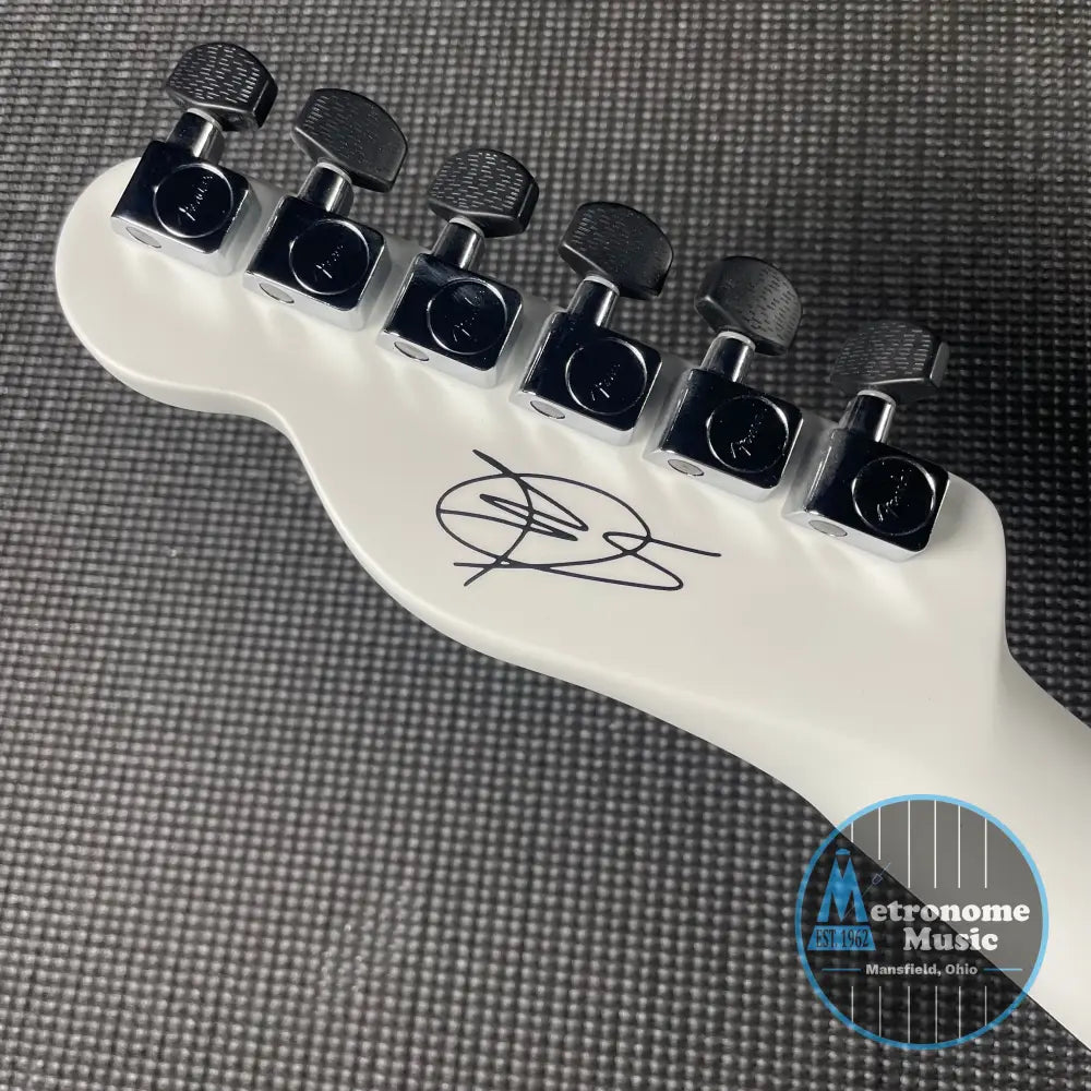 Fender Limited FINNEAS American Acoustasonic Telecaster - Satin Arctic White - Metronome Music Inc.