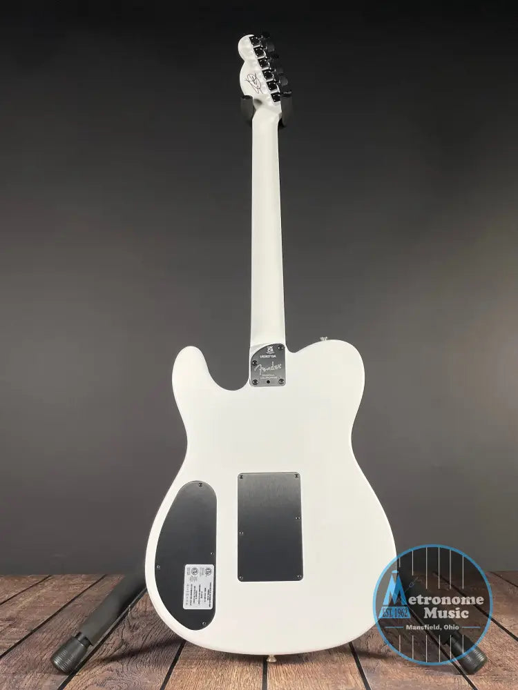 Fender Limited FINNEAS American Acoustasonic Telecaster - Satin Arctic White - Metronome Music Inc.