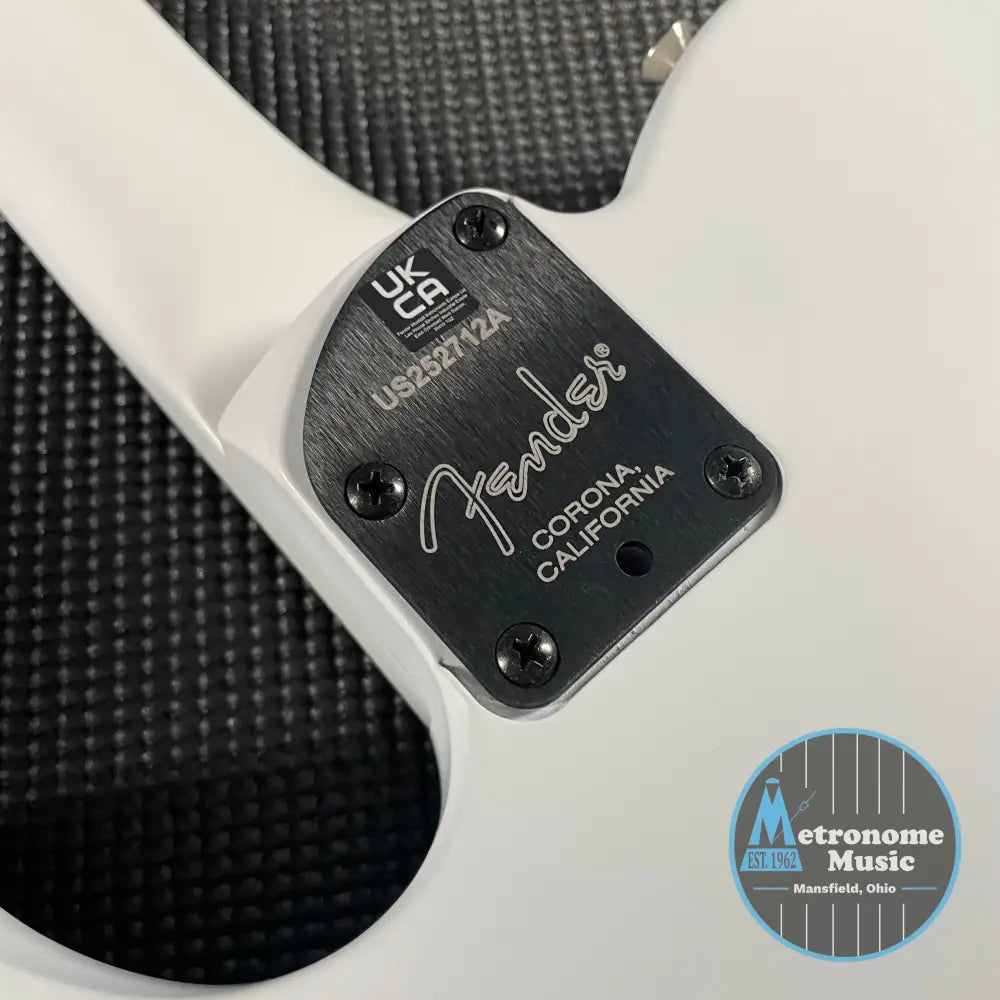 Fender Limited FINNEAS American Acoustasonic Telecaster - Satin Arctic White - Metronome Music Inc.