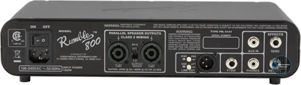 Fender Rumble 800 HD, 800-Watt Bass Head - Metronome Music Inc.