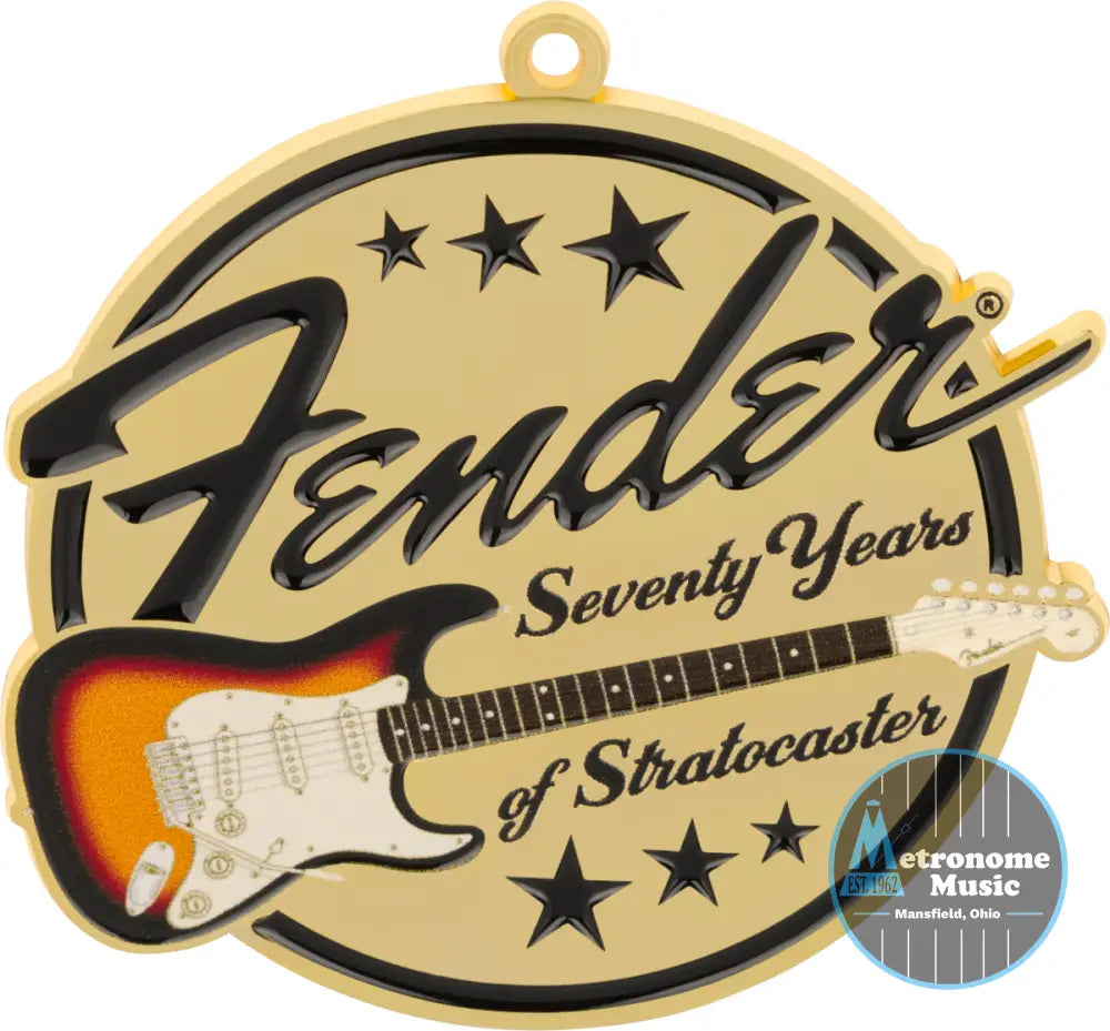 Fender Stratocaster 70th Anniversary Limited Addition Ornament, 2024 - Metronome Music Inc.
