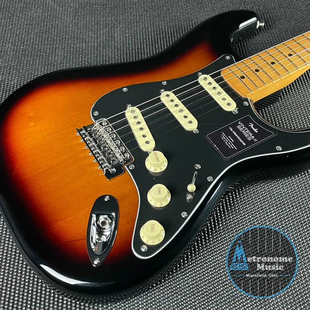 Fender Vintera II '70s Stratocaster, Maple Fingerboard- 3-Color Sunburst (MX23078543) - Metronome Music Inc.