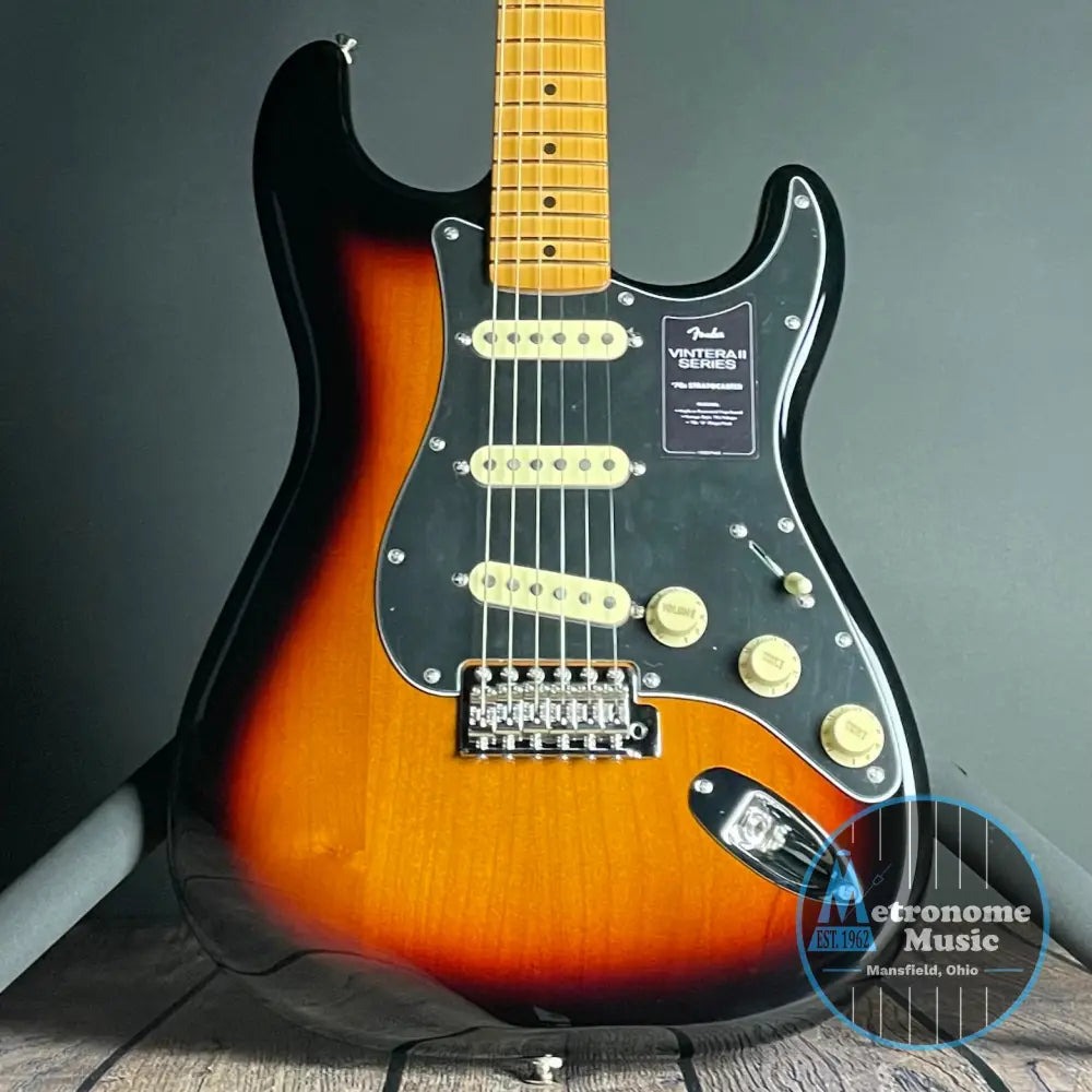 Fender Vintera II '70s Stratocaster, Maple Fingerboard- 3-Color Sunburst (MX23078543) - Metronome Music Inc.