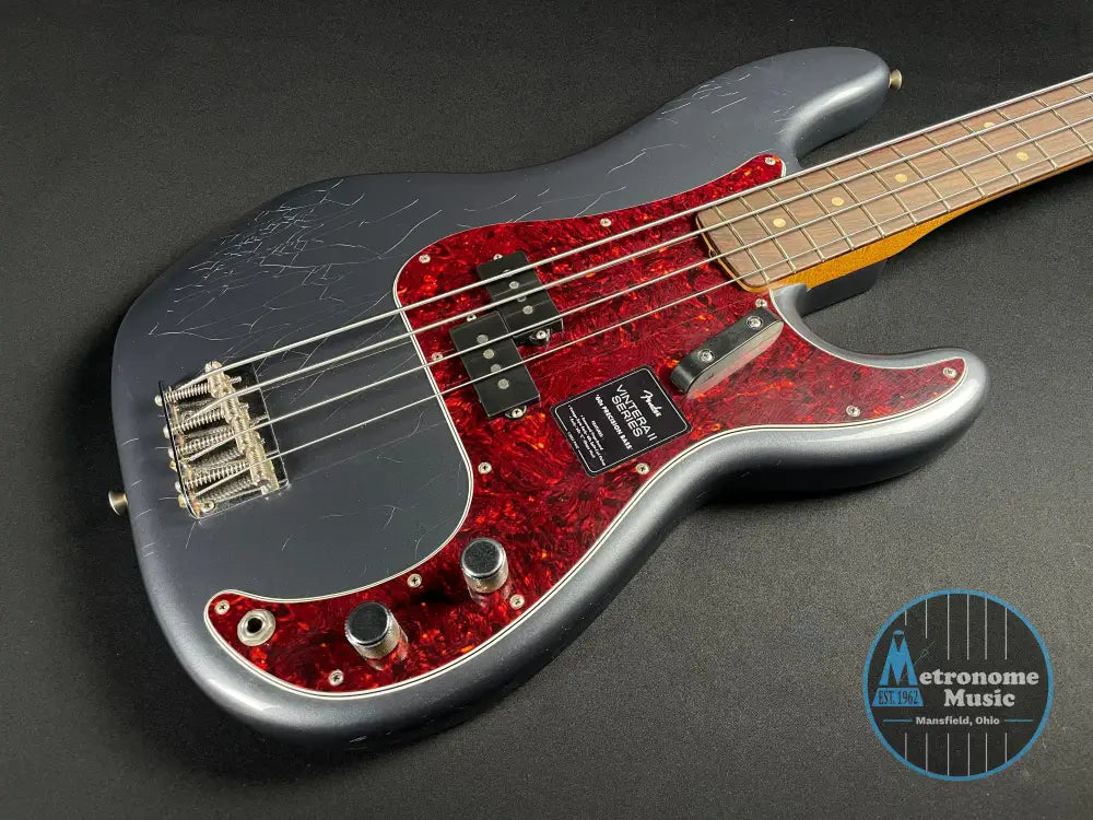 Fender Vintera II Road Worn '60s Precision Bass, Rosewood - Charcoal Frost Metallic - Metronome Music Inc.
