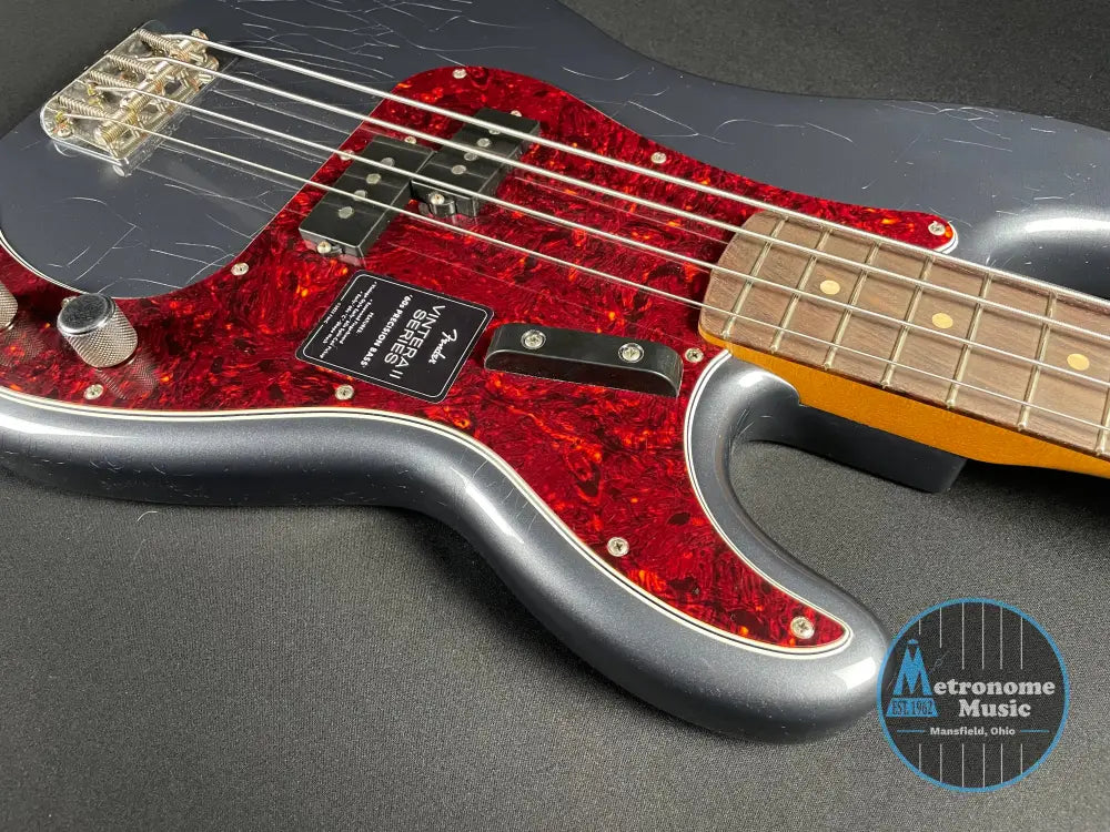 Fender Vintera II Road Worn '60s Precision Bass, Rosewood - Charcoal Frost Metallic - Metronome Music Inc.