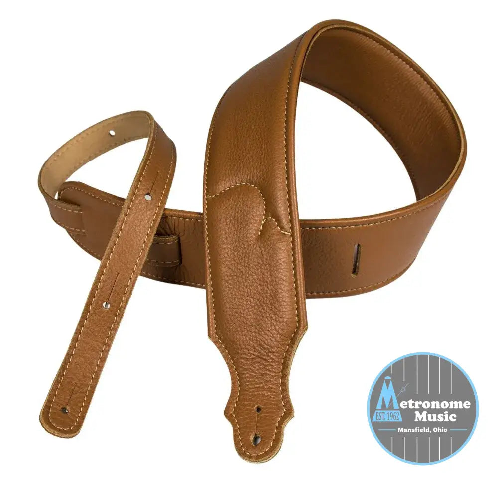 Franklin 2.5" Padded Glove Caramel Strap USA MADE! - Metronome Music Inc.