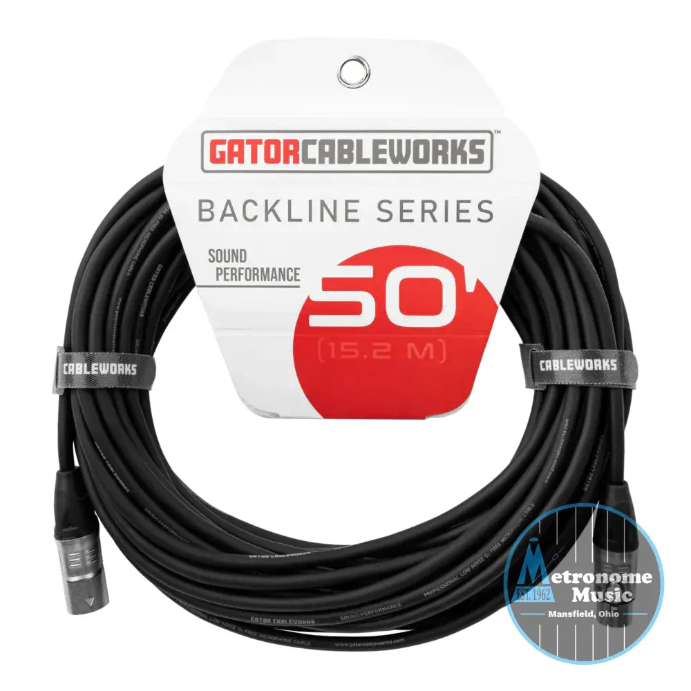 Gator 50 Foot XLR Microphone Cable - Metronome Music Inc.