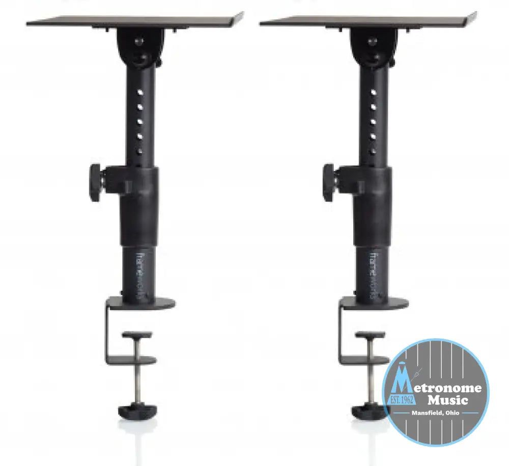 Gator Frameworks Clamp-On Studio Monitor Stand - Adjustable Height - Metronome Music Inc.