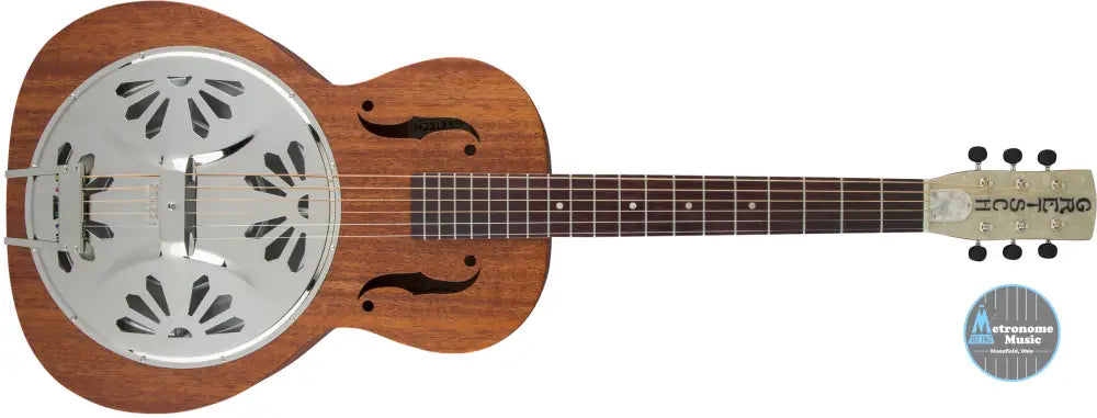 Gretsch G9200 Boxcar Round-Neck, Mahogany Body Resonator Guitar - Natural - Metronome Music Inc.