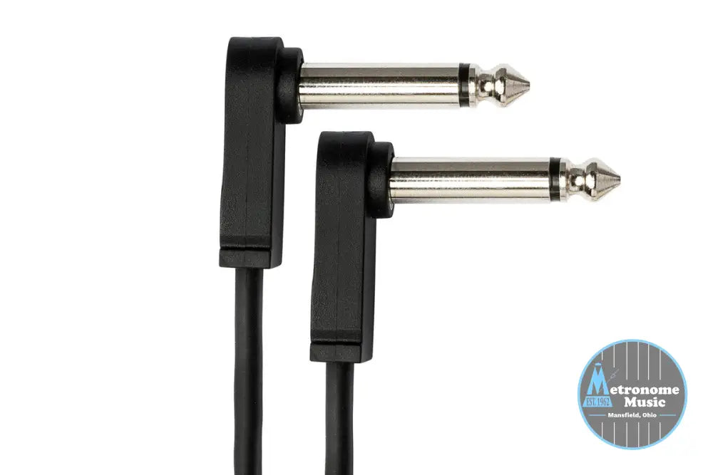 HOSA CFP-606 Flat Guitar Patch Cable, Molded Low-Profile Right-Angle To Same - Metronome Music Inc.