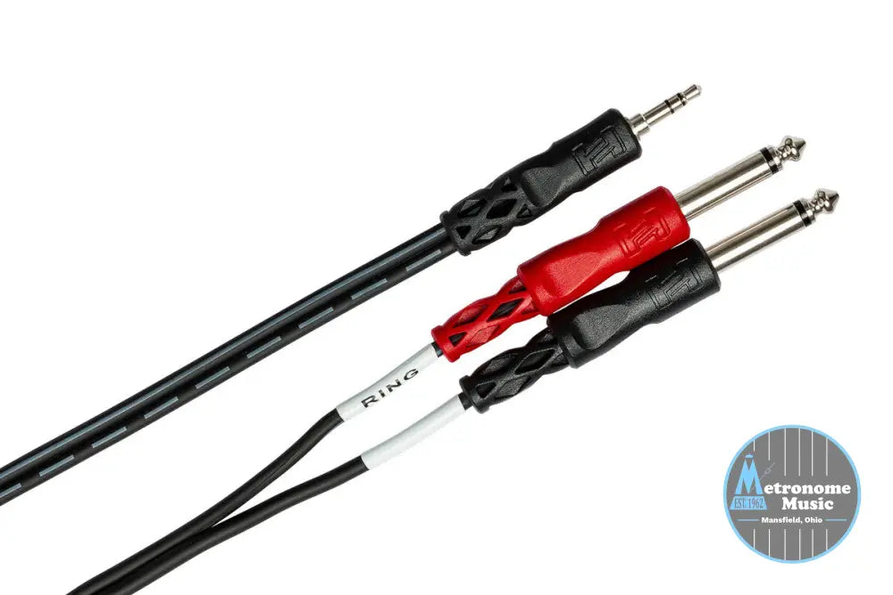 HOSA CMP-159 10' Stereo Breakout, 3.5 Mm TRS To Dual 1/4 In TS - Metronome Music Inc.