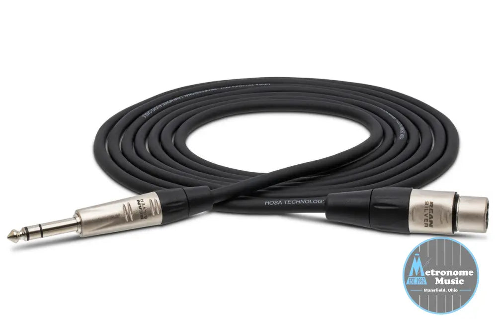 HOSA HXS-010 10' Pro Balanced Interconnect, REAN XLR3F To 1/4 In TRS - Metronome Music Inc.