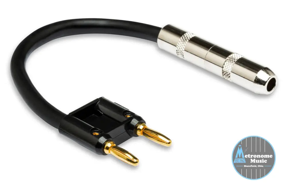 HOSA Speaker Adaptor, 1/4 In TS To Dual Banana - Metronome Music Inc.