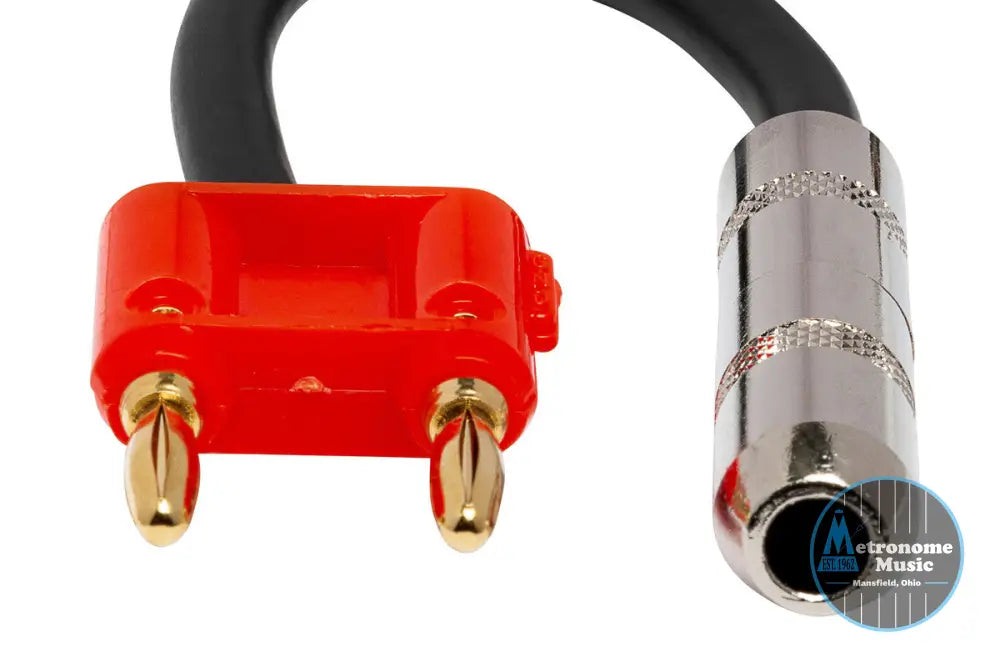 HOSA Speaker Adaptor, 1/4 In TS To Dual Banana - Metronome Music Inc.