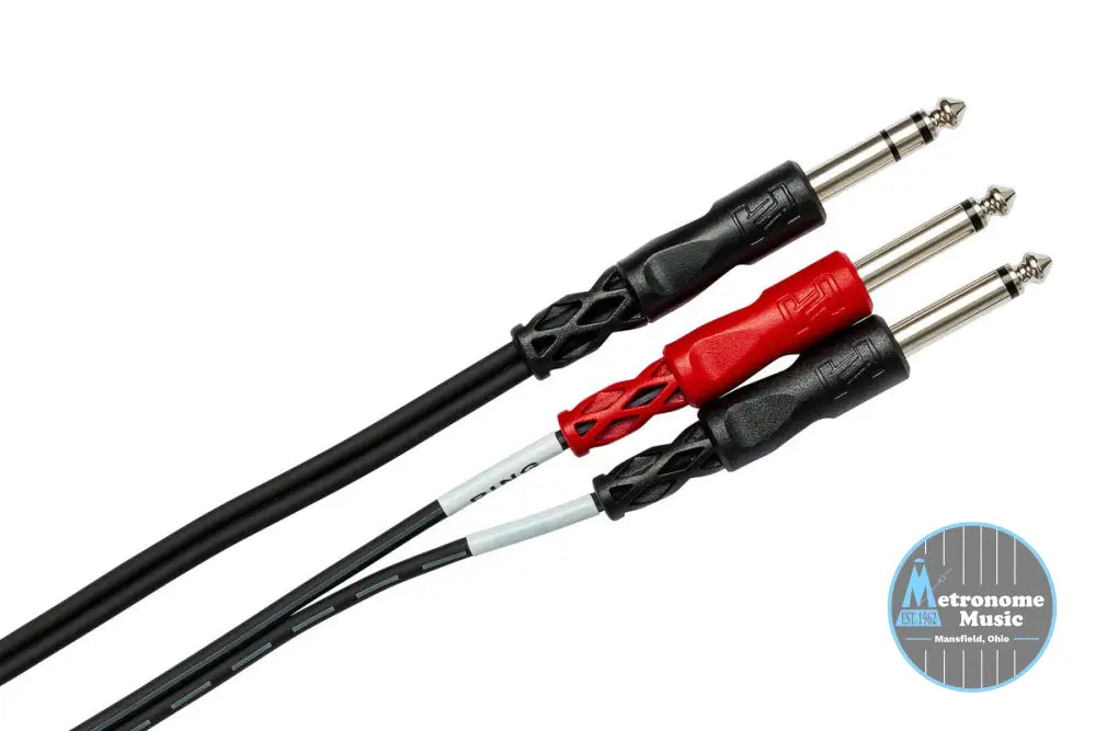HOSA STP-203 10' Insert Cable, 1/4 In TRS To Dual 1/4 In TS - Metronome Music Inc.